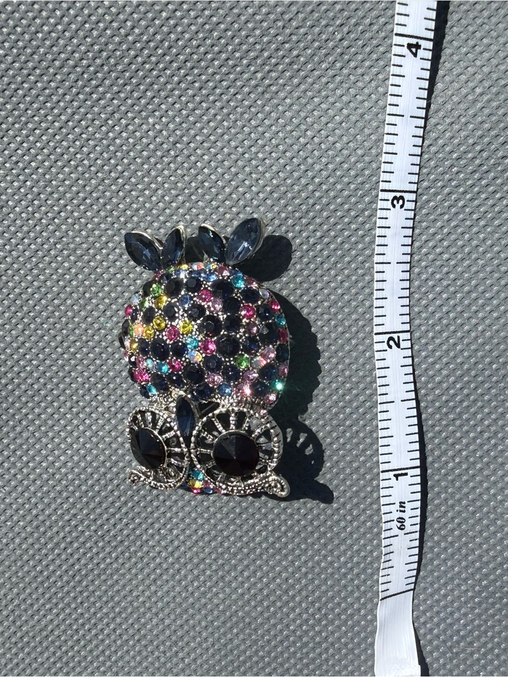 NWT Multicolor Crystal Owl Brooch Colorful Rhinestone Pin Stunning - Picture 6 of 7